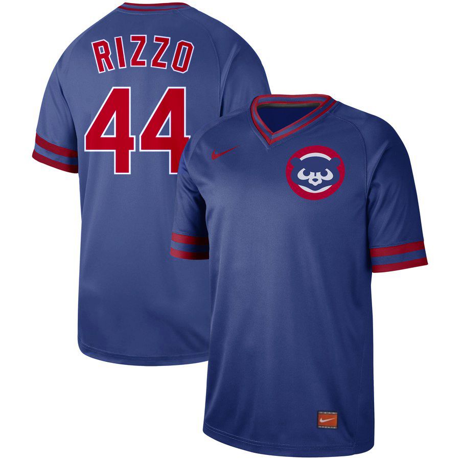 2019 Men MLB Chicago Cubs #44 Rizzo blue Nike Cooperstown Collection Jerseys->chicago cubs->MLB Jersey